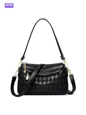 Quilted Hobo Crossbody Bag PU Leather Shoulder Purse Small Tote